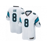 Men's Nike Carolina Panthers #8 Andy Lee Game White NFL Jersey