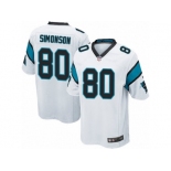 Men's Nike Carolina Panthers #80 Scott Simonson Game White NFL Jersey