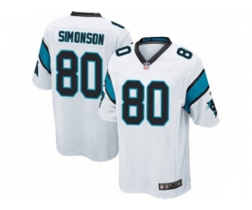 Men's Nike Carolina Panthers #80 Scott Simonson Game White NFL Jersey