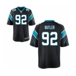 Men's Nike Carolina Panthers #92 Vernon Butler Game Black Team Color NFL Jersey