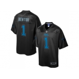 Nike Carolina Panthers #1 Cam Newton Black Men's NFL Pro Line Black Reverse Fashion Game Jersey