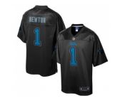 Nike Carolina Panthers #1 Cam Newton Black Men's NFL Pro Line Black Reverse Fashion Game Jersey