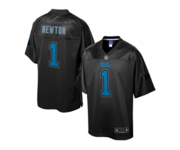 Nike Carolina Panthers #1 Cam Newton Black Men's NFL Pro Line Black Reverse Fashion Game Jersey