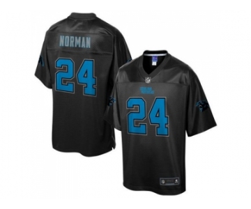 Nike Carolina Panthers #24 Josh Norman Black Men's NFL Pro Line Black Reverse Fashion Game Jersey