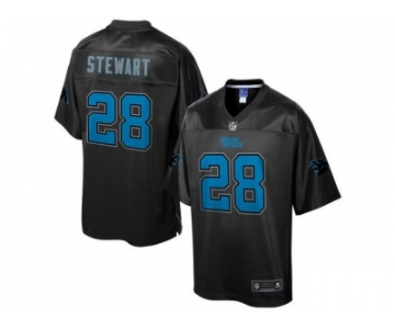 Nike Carolina Panthers #28 Jonathan Stewart Black Men's NFL Pro Line Black Reverse Fashion Game Jersey