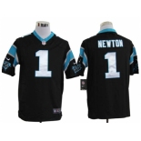 nike nfl jerseys carolina panthers #1 newton black [game]