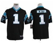 nike nfl jerseys carolina panthers #1 newton black [game]