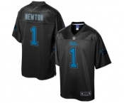 nike nfl jerseys carolina panthers #1 newton black reverse fashion[game]