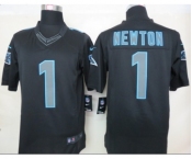 nike nfl jerseys carolina panthers #1 newton black[nike impact limited]