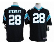 nike nfl jerseys carolina panthers #28 stewart black[game]