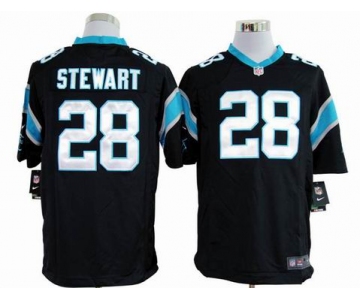 nike nfl jerseys carolina panthers #28 stewart black[game]