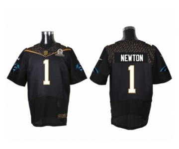 2016 PRO BOWL Nike Carolina Panthers #1 Cam Newton black jerseys(Elite)