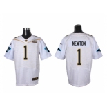 2016 PRO BOWL Nike Carolina Panthers #1 Cam Newton white jerseys(Elite)