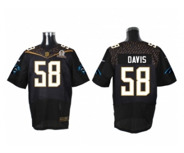 2016 PRO BOWL Nike Carolina Panthers #58 Thomas Davis black jerseys(Elite)