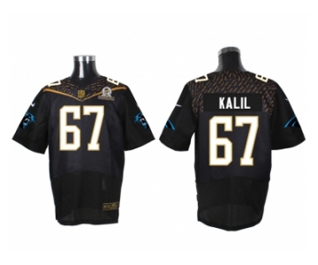 2016 PRO BOWL Nike Carolina Panthers #67 Ryan Kalil black jerseys(Elite)