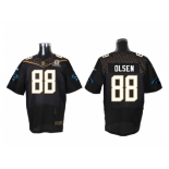 2016 PRO BOWL Nike Carolina Panthers #88 Greg Olsen black jerseys(Elite)