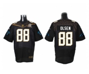 2016 PRO BOWL Nike Carolina Panthers #88 Greg Olsen black jerseys(Elite)