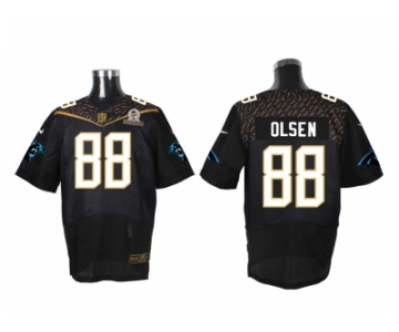 2016 PRO BOWL Nike Carolina Panthers #88 Greg Olsen black jerseys(Elite)