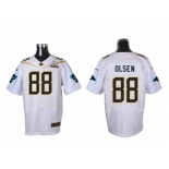 2016 PRO BOWL Nike Carolina Panthers #88 Greg Olsen white jerseys(Elite)