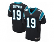 Men Nike Carolina Panthers #19 Russell Shepard Elite Black Team Color NFL Jersey