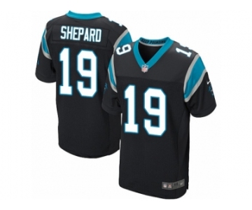 Men Nike Carolina Panthers #19 Russell Shepard Elite Black Team Color NFL Jersey