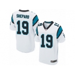 Men Nike Carolina Panthers #19 Russell Shepard Elite White NFL Jersey