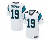 Men Nike Carolina Panthers #19 Russell Shepard Elite White NFL Jersey