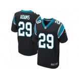 Men Nike Carolina Panthers #29 Mike Adams Elite Black Team Color NFL Jersey