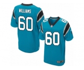 Men Nike Carolina Panthers #60 Daryl Williams Elite Blue Alternate NFL Jersey