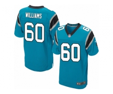 Men Nike Carolina Panthers #60 Daryl Williams Elite Blue Alternate NFL Jersey