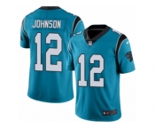 Men's Nike Carolina Panthers #12 Charles Johnson Elite Blue Rush NFL Jersey