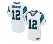 Men's Nike Carolina Panthers #12 Charles Johnson Elite White NFL Jersey