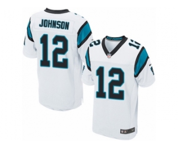 Men's Nike Carolina Panthers #12 Charles Johnson Elite White NFL Jersey