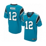 Men's Nike Carolina Panthers #12 DJ Moore Elite Blue Alternate NFL Jersey