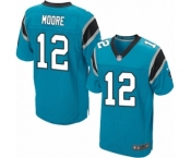 Men's Nike Carolina Panthers #12 DJ Moore Elite Blue Alternate NFL Jersey