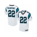 Men's Nike Carolina Panthers #22 Christian McCaffrey Elite White NFL Jersey