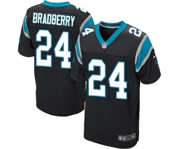 Men's Nike Carolina Panthers #24 James Bradberry Elite Black Team Color NFL Jersey