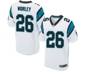 Men's Nike Carolina Panthers #26 Daryl Worley Elite White NFL Jersey