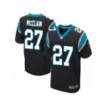 Men's Nike Carolina Panthers #27 Robert McClain Elite Black Team Color NFL Jersey