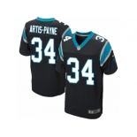 Men's Nike Carolina Panthers #34 Cameron Artis-Payne Elite Black Team Color NFL Jersey