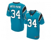 Men's Nike Carolina Panthers #34 Cameron Artis-Payne Elite Blue Alternate NFL Jersey