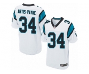 Men's Nike Carolina Panthers #34 Cameron Artis-Payne Elite White NFL Jersey