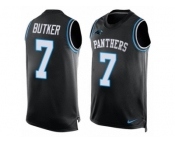 Men's Nike Carolina Panthers #7 Harrison Butker Elite Black Player Name & Number Tank Top NFL Jersey