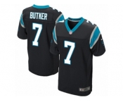 Men's Nike Carolina Panthers #7 Harrison Butker Elite Black Team Color NFL Jersey