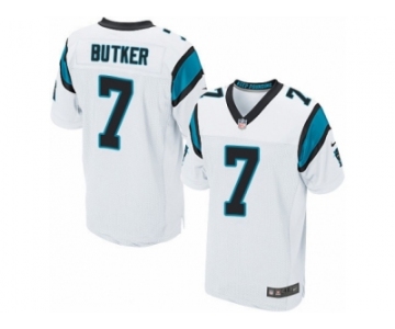 Men's Nike Carolina Panthers #7 Harrison Butker Elite White NFL Jersey