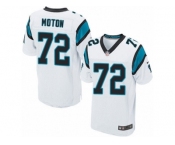 Men's Nike Carolina Panthers #72 Taylor Moton Elite White NFL Jersey