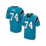 Men's Nike Carolina Panthers #74 Daeshon Hall Elite Blue Alternate NFL Jersey