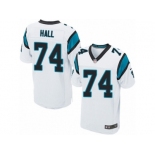 Men's Nike Carolina Panthers #74 Daeshon Hall Elite White NFL Jersey