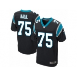 Men's Nike Carolina Panthers #75 Matt Kalil Elite Black Team Color NFL Jersey