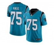 Men's Nike Carolina Panthers #75 Matt Kalil Elite Blue Rush NFL Jersey